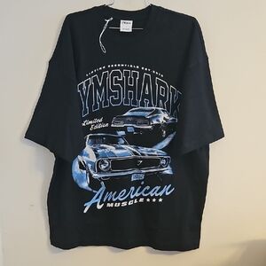 Gymshark Black American Muscle Tee